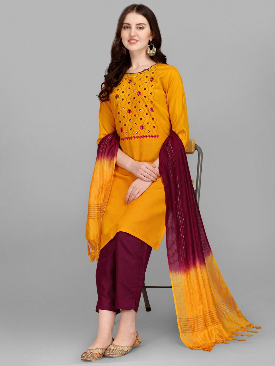 Spring 1 Slub Fancy Exclusive Wear Wholesale Ready Made Suit Collection